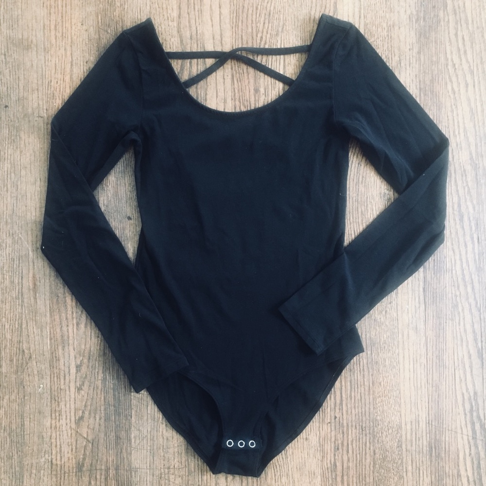 💐AEO ballet inspired black bodysuit